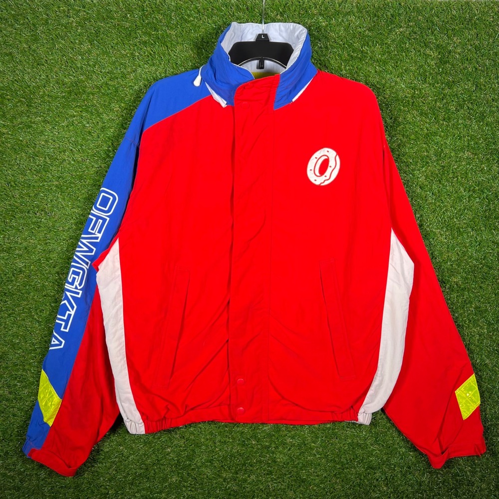 Odd Future OFWGKTA Colorblock Windbreaker Jacket Red Blue Large